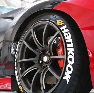 ハンコック　タイヤステッカー 1台分 8枚 HANKOOK タイヤレター　デカール　専用接着剤2個付き