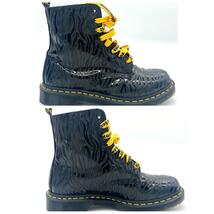 超希少品【使用数回】箱付き ドクターマーチン Dr.MARTENS パスカル PASCAL ゼブラ エンボス ジャングルブーツ UK6 25cm 相当 メンズ 1円_画像6