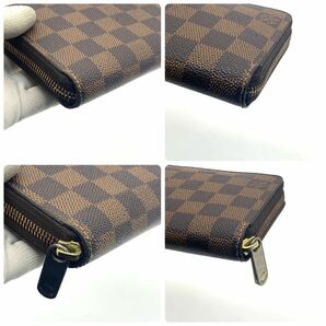 【極美品】LOUISVUITTON ルイヴィトン ダミエ エベヌ 長財布 ジッピーウォレット ラウンドファスナー ジップ メンズ レディース N60015の画像4