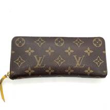 ★極美品★LOUIS VUITTON ルイヴィトン モノグラム ポルトフォイユ クレマンス 長財布 イエロー M60744 ジッピーウォレット ラウンド 1円_画像2