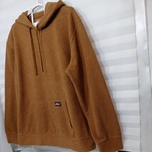 zal-99♪US古着Dickies(ディッキーズ)フリースプルオーバー★ ライトカーキー US-L(日本サイズ2XL)_画像3