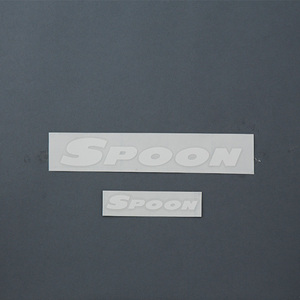 SPOON スプーン オリジナルロゴステッカー 白 200/100mm ALL-90000-W00