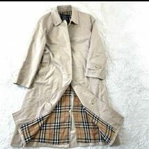 【SALE】バーバリー ヴィンテージアイテム ハロッズ別注 トレンチコート 希少 ノバチェック BURBERRY バーバリーロンドン ベージュ L_画像2