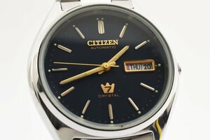 稼働品 シチズン クリスタルセブン デイデイト 自動巻き メンズ 腕時計 CITIZEN