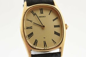 稼働品 セイコー シャリオ スクエア ゴールド 手巻き メンズ 腕時計 SEIKO