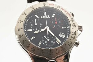  Ebel спорт wave хронограф Date Black Face механический завод мужские наручные часы EBEL