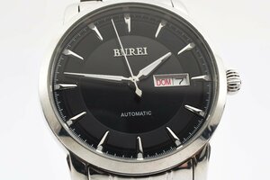 稼働品 ブレイ デイデイト 裏スケ ブラックフェイス S15013M 自動巻き メンズ 腕時計 BUREI