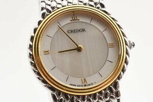 セイコー クレドール 18KT ベゼル 5A70-0270 ラウンド クォーツ レディース 腕時計 SEIKO