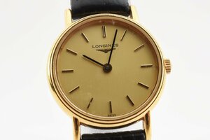 ロンジン オーバル ゴールド L4.137.2 クオーツ レディース 腕時計 LONGINES