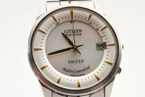 シチズン エクシード デイト エコドライブ ラウンド H113-T009239 クオーツ メンズ 腕時計 CITIZEN