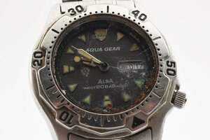 セイコー アルバ ダイバーズウォッチ デイデイト V733-6A40 クオーツ メンズ 腕時計 SEIKO