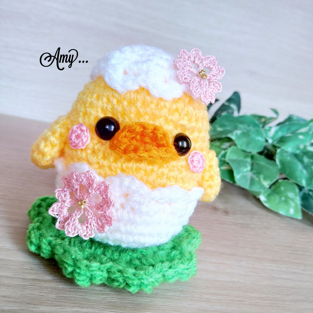 ■Amy... Amigurumi Sakura★Fluffy Chick♪ Free shipping Handmade♪, toy, game, stuffed toy, Amigurumi