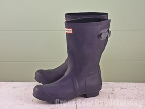 X841* lady's [ Hunter HUNTER] rain boots navy blue 39 24.5cm