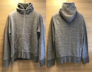 3 CURLY RAFFY ZIP PARKA 日本製 カーリー ラフィ スウェット ジップパーカー フーディ 霜降り 杢グレー CURLY&Co.