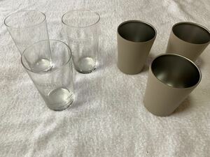  unused I.W.HARPER glass 3.. vacuum stainless steel tumbler cup 3 piece set 