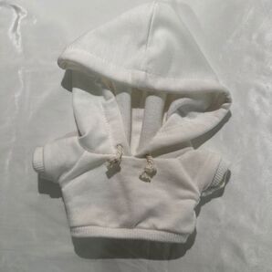 20cmぬいぐるみ用フーディー 白
