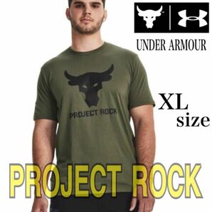 新品未使用　アンダーアーマー　プロジェクトロック ブラフマブル Tシャツ　カーキ　XLサイズ　UNDER ARMOUR