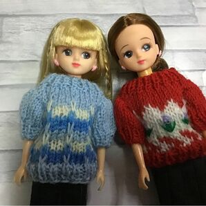 リカちゃんサイズの半袖ニットセーター