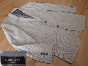  beautiful goods D'URBAN Durban MODULAR spring summer wool silk wool silk pin check 2. tailored jacket blaser size M corresponding 