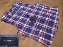 未使用 デッドストック品 BURBERRY バーバリー BLACK LABEL コットンリネン 綿麻 マドラスチェック スーツ ベスト オッドベスト ジレ M_画像1