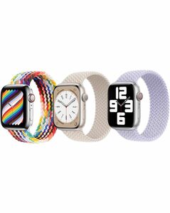 ナイロン製ストラップ For Apple Watch 41mm 40mm 38mm 編み込み アップルウオッチバンド　3本男女兼用