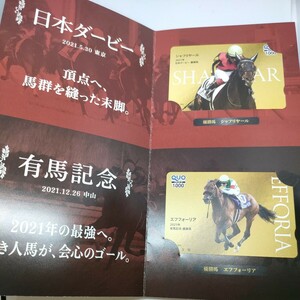 JRA2021有馬記念キャンペーン当選品　シャフリヤール&エフフォーリア　クオカードセット