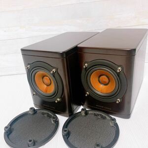 [ beautiful goods ]JVC Kenwood speaker pair SP-EXHR WOOD CONE Victor wood corn book shelf type 