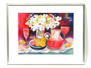 Art hand Auction [Galería de imágenes GINZA] Satoe Kobayashi Pintura en acuarela n.° 6/Naturaleza muerta con flores (B)/¡Estado de ánimo perfecto! K19R4E3K7L, cuadro, pintura al óleo, pintura de naturaleza muerta