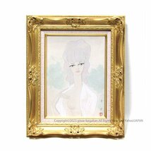 【GINZA絵画館】東郷青児　水彩画４号「婦人像」裸婦・公式鑑定付き・１点もの　A24R5F0D7C5V6N3I_画像1