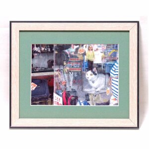 Art hand Auction [Galería de imágenes GINZA] Satoshi Shinoda Técnica mixta Shibuya Cat Cat/Gato/Arte moderno/Minuto AC1F7N5X7D, cuadro, pintura al óleo, dibujo de animales