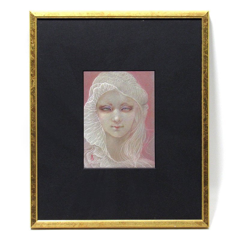[GINZA 갤러리] 아다치 아이코 파스텔 그림 치샤 상세하고 환상적인 R31S0X0Y5J4C, 그림, 오일 페인팅, 초상화