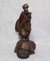 金属工芸◆大黒天　置物　銅製◆28cm 打ち出の小槌　米俵　宝珠 　ブロンズ像　bronze 縁起物　福の神　大黒様 3Kg_画像2