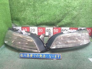  Toyota Mark Ⅱ GRANDE GX90 original left right headlight light halogen Ichiko 22-219 left right installation 1 place crack equipped ( missing one-side equipped ) lighting OK