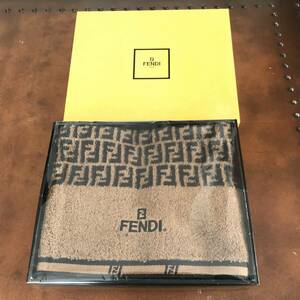  ★ FENDI フェンディ ズッカ モノグラム ブラウン バスタオル 未使用 ★