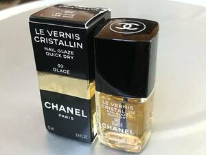  ★　CHANEL シャネル　ヴェルニ クリスタリン 92 GLACE　廃盤 定形外220円 ネイルエナメル マニキュア ネイルカラー 残9割 ★