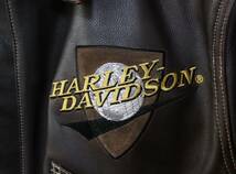 35HARLEY-DAVIDSONハーレー ダビッドソン◆V-TWIN/フライト ジャケット/GENUINEレザー/牛革/ブラウン系◆サイズ約 M_画像5