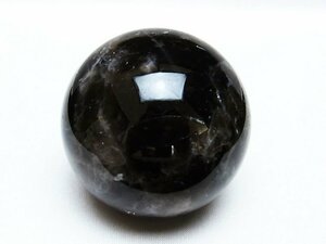 誠安◆超レア最高級天然モリオン 純天然 黒水晶 丸玉 63mm [T572-9665]