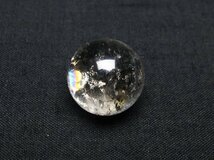 誠安◆天然石最高級品虹入りヒマラヤ水晶丸玉 16mm [T91-8251]_画像1