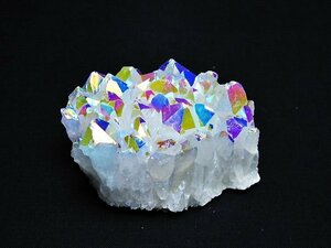 誠安◆超レア極品天然AAAレインボーオーラ水晶クラスター[T693-4703]