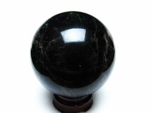 誠安◆超レア極品天然AAAモリオン 純天然 黒水晶 丸玉 86mm [T572-9851]_画像3