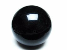 誠安◆天然石高級品モリオン 純天然 黒水晶 丸玉 83mm [T572-9887]_画像1