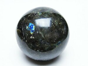 誠安◆天然石最高級品ラブラドライト丸玉 77mm [T571-4367]