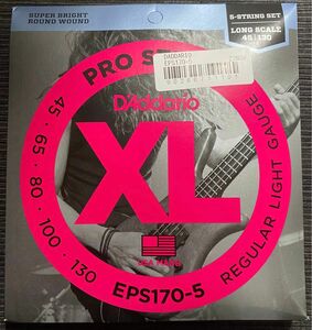 DADDARIO ダダリオ 5弦 EPS170-5 ProSteels 5-Strings Bass Light 45-130