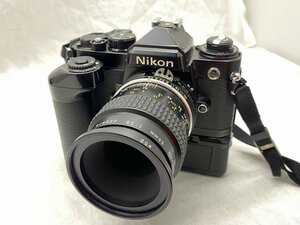 ■超希少【レトロカメラ Nikon ニコン FE ボディ ブラック Micro-NIKKOR 55mm F2.8 MF-12 MD-12 豪華セット 一眼レフ】SH-18087