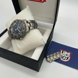 ω美品【LUMINOX ルミノックス ネイビーシールズスティール3200 3-H MBM クオーツ ブラック 文字盤 腕時計 メンズウォッチ 男性】TK1829の画像10