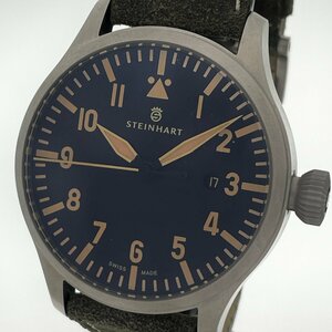 ω未使用【STEINHART スタインハート Nav B-Uhr 44mm Automatic エヌエービー ミリタリーウォッチ 腕時計 メンズウォッチ 男性】TK1808