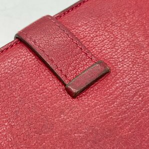 ω美品【HERMES エルメス ベアンスフレ 長財布 二つ折り シルバー金具 レッド 赤系 □O 2011 ロングウォレット レザー レディース】KH11147の画像5