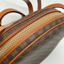 ω希少【CELINE セリーヌ マカダム ヴィンテージショルダーバッグ レディース ブランドBAG 斜め掛け ロングショルダー ブラウン】TK2086_画像6