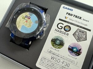 〓 未使用品【CASIO PROTREK WSD-F30-BU カシオ プロトレック スマートウォッチ 腕時計 ブルー メンズ 人気シリーズ】HO9536