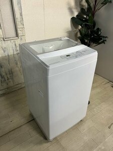 §【NITORI/ニトリ 全自動洗濯機 NTR60 6.0kg ホワイト ガラス蓋 20年購入 コンパクト設計 静かな運転音】P03252
